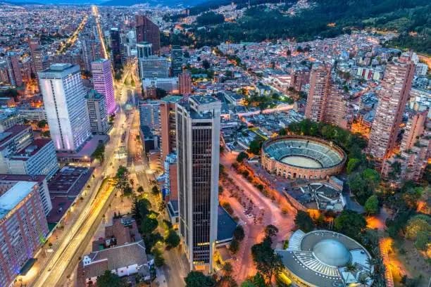 Colombia cityscape and business district